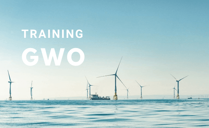 vessel working next to wind turbines