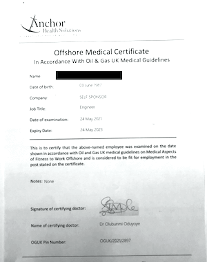 medical certificate